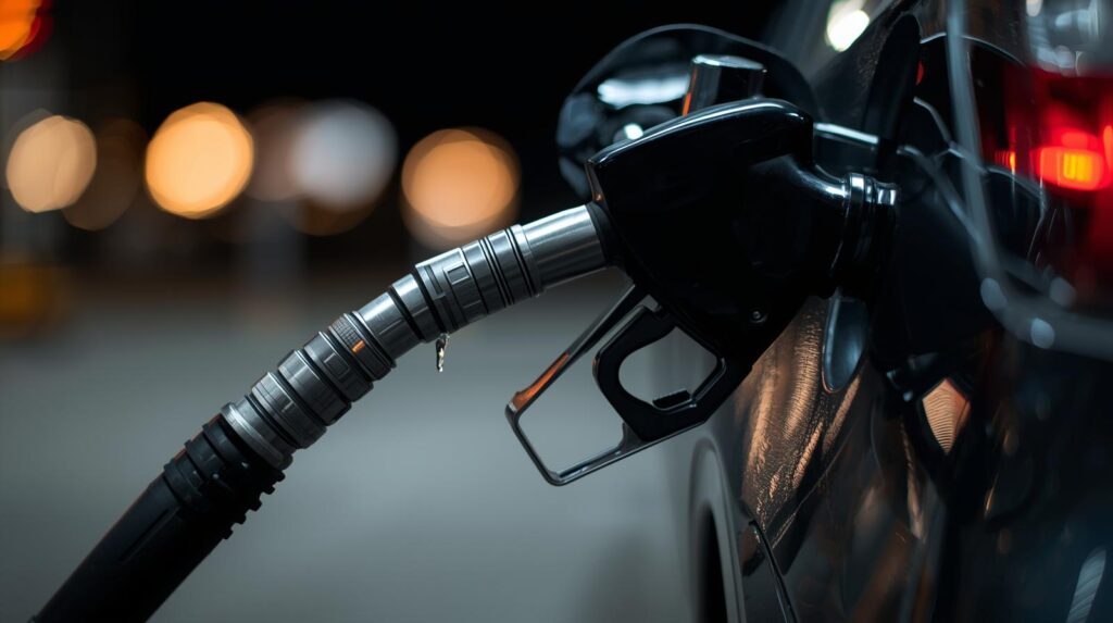 Close-up of a fuel nozzle